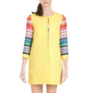 Desigual x Christian Lacroix Nati Yellow & Bright Sleeves Lightweight Coat - 8
